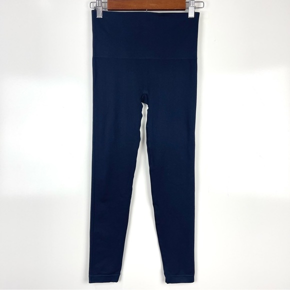 SPANX Look at Me Now Seamless Ankle Leggings Women's Size Medium Blue - Picture 1 of 6